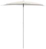vidaXL Halb-Sonnenschirm mit Mast 180x90 cm Sandfarbe 315559 Bild 3