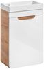 Badmöbel Set 6-tlg Badezimmerset FERMO Weiss HGL inkl. Waschtisch 40cm Bild 2