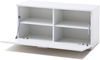 Sitzbank >Gandia< in Weiß matt / Weiß Hochglanz aus Metall - 90x47x38cm (BxHxT) Bild 3