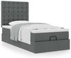 vidaXL Ottoman-Bett mit Matratze Dunkelgrau 80x200 cm Stoff 3313279 Bild 3