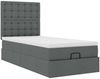 vidaXL Ottoman-Bett mit Matratze Dunkelgrau 80x200 cm Stoff 3313279 Bild 5