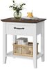 GarveeMore Nachttisch Beistelltisch mit Schublade und Ablage 50x45x60 cm Bild 5