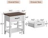 GarveeMore Nachttisch Beistelltisch mit Schublade und Ablage 50x45x60 cm Bild 2