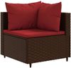 vidaXL 6-tlg. Garten-Lounge-Set mit Kissen Braun Poly Rattan 3308173 Bild 3