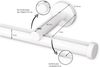 Deco-Raum® Gardinenschiene Innenlauf Weiß Modern | Länge: 420cm | Material: Aluminium | Farbe: Weiß Bild 2