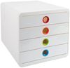 EXACOMPTA Schubladenbox Schubladenbox POP-BOX + 4 geschlossenen Laden, Weiss/Harlekin, 314398D, Boxen einzen Bild 2