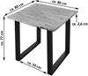 Esstisch Baumkante massiv Akazie natur 90 x 90 schwarz U-Gestell LUBIN 77054499 Bild 2