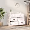 Sideboard, Kommode Weiß 100x40x75 cm Massivholz Kiefer j3128p Bild 3