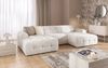 luma-home Wohnlandschaft U-Form 6-Sitzer, raffinierte Steppungen, Chenille-Bezug in Beige, 323 x 161 x 79 cm Bild 3