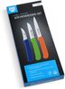 Küchenmesser-Set 3 tlg, Edelstahl, bunte Griffe Bild 3