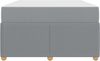 vidaXL Bettrahmen mit Matratze Hellgrau 120 x 200 cm Stoff 3398379 Bild 5
