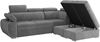 Ecksofa Boston 2RR1P mit Einstellbare Kopfstützen (Farbe: Flow 10, Seite: Links PUFAP+R+1P(65)+2R) Bild 4