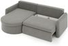 Ecksofa Schlafsofa FELIZ Stoff Poso Grau Ottomane Links Bild 3