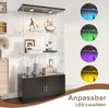 Simurq Glasvitrine Standvitrine aus Glas mit LED, Vitrinenschrank Schrank für Sammlung (Glas Vitrine mit 2 Glastür und 3 Lagen, Glasschrank mit Schloss) Vitrine aus Glas, perfekt für Sammler, Sammelvitrine Bild 3