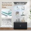 Simurq Glasvitrine Standvitrine aus Glas mit LED, Vitrinenschrank Schrank für Sammlung (Glas Vitrine mit 2 Glastür und 3 Lagen, Glasschrank mit Schloss) Vitrine aus Glas, perfekt für Sammler, Sammelvitrine Bild 4