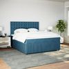 vidaXL Boxspringbett mit Matratze Dunkelblau 180x200 cm Samt 3292422 Bild 3