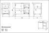 Waschbeckenunterschrank >M-415< (BxHxT: 60x56x34 cm) in weiss - 60x56x34 (BxHxT) Bild 5