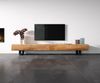 Lowboard New Live-Edge 240 cm Akazie Natur 4 Schubladen Kufe Metall Schwarz Bild 4