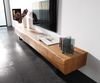 Lowboard New Live-Edge 240 cm Akazie Natur 4 Schubladen Kufe Metall Schwarz Bild 2