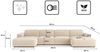 Kaiser Möbel Ecksofa Cursal U-Form – großes modulares Sofa aus hochwertigem, modulares System, U-Form, tiefe Sitzfläche Bild 2