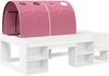 vidaXL Bettgestell mit Tunnel 3 pcs Weiß und Rosa Holzwerkstoff 3423620 Bild 3