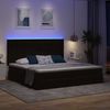 vidaXL Bett mit Stauraum und LED mit LED Schwarz 200 x 200 cm Samt 3372809 Bild 5