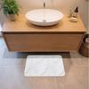 OnlyWow Badematte Weiß - Marmor - Gold - Luxuriös, Höhe 10 mm, Polyester, Rechteckig, Badezimmerteppich, Badteppich, Rutschfest, Badvorleger, Waschbar Bild 2