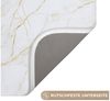 OnlyWow Badematte Weiß - Marmor - Gold - Luxuriös, Höhe 10 mm, Polyester, Rechteckig, Badezimmerteppich, Badteppich, Rutschfest, Badvorleger, Waschbar Bild 3