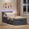 vidaXL Ottoman-Bett mit Matratze & LEDs Dunkelgrau 100x200 cm Samt 3312603 Bild 3