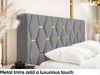 MEBLINI Boxspringbett mit Bettkasten - 120x200 - H4/Grau Samt - Versal - Gepolstert Doppelbett mit Matratze und Topper - Polsterbett mit Stauraum - Bett mit Kopfteil - Stauraumbett Bild 4