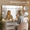 Bellamio 'Nore' Schminktisch mit Spiegel, großer Hollywood Spiegel mit LED-Beleuchtung, mit 5 Schubladen beidseitig montierbar, weiß, 77x53x110 cm Bild 2