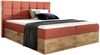 99rooms Florida Boxspringbett 140x200 cm Velours MONOLITH Korallenrot Bild 3