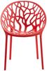 CLP 2er-Set Gartenstuhl Hope Aus Kunststoff I 2 x Wetterbeständiger Stapelstuhl Mit max. 150 KG Belastbarkeit, Farbe:rot Bild 3