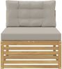vidaXL Outdoor Mittelsofa Massivholz Akazie Weiß 901568 Bild 3