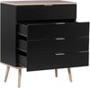'Walpi' Kommode mit 4 Schubladen, 93 x 40 x 79 cm, Schwarz Bild 4