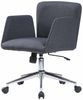 Dmora Stuhl mit Rädern Assoro, Sessel mit Armlehnen, Ergonomischer Bürositz, 54x55h65/84 cm, Grau Bild 2