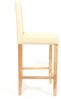 2er-Set Barhocker Barstuhl M37 Kunstleder ~ creme, helle Füße Bild 5