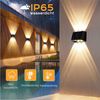 Quntis LED Solarleuchte wandleuchten Solarlampen, solarleuchten für außen garten 13 Farb IP65, LED fest integriert, Warmweiß, starker Akku mit großen Panel, Warmweiß/Kaltweiß/RGB Balkon Zaun Mauer Bild 4