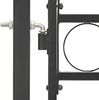 vidaXL Zauntor mit gewölbter Oberseite Stahl 102 x 150 cm Schwarz 143086 Bild 3