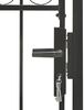 vidaXL Zauntor mit gewölbter Oberseite Stahl 102 x 150 cm Schwarz 143086 Bild 4