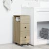 vidaXL Schmaler Badschrank mit Rädern Sonoma-Eiche Holzwerkstoff 855234 Bild 3