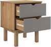 vidaXL Nachttisch OTTA Braun & Grau 45x39x57 cm Massivholz Kiefer 348577 Bild 4