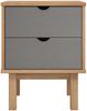 vidaXL Nachttisch OTTA Braun & Grau 45x39x57 cm Massivholz Kiefer 348577 Bild 3