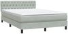 vidaXL Boxspringbett mit Matratze Hellgrau 160x210 cm Samt 3316503 Bild 4