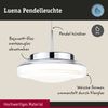 Paulmann 71080 LED Pendelleuchte Luena 25cm Glas Chrom 3000K IP44 Bild 3
