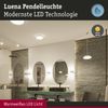 Paulmann 71080 LED Pendelleuchte Luena 25cm Glas Chrom 3000K IP44 Bild 4