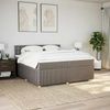 vidaXL Boxspringbett mit Matratze Taupe 200x200 cm Stoff 3287581 Bild 3
