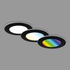 BRILONER - 3er Set Bad Einbaustrahler LED mit Fernbedienung, einstellbar von warmweiß bis kaltweiß, buntes RGB+W Licht, LED Spot, Deckenspots, LED Spots, Einbauleuchten, 92x45 mm, Schwarz Bild 3