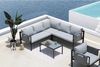Sitzgruppe Eckbank mit Couchtisch inklusive Polster mit Metallgestell 2-teilig Bild 4
