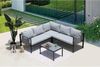 Sitzgruppe Eckbank mit Couchtisch inklusive Polster mit Metallgestell 2-teilig Bild 5
